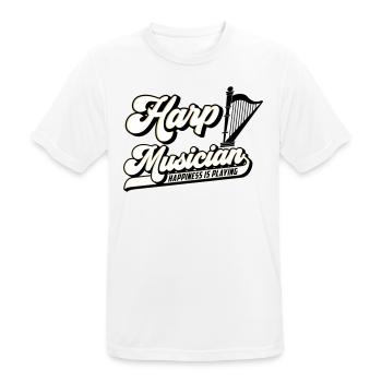 Harp Musician Harp Player Harp | Color changeable - Men's Breathable T-Shirt - white - Front - AI Model Male 185 dark (185cm)