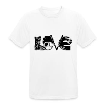 Ski Rider T-Shirts | Apre ski ski area gifts - Men's Breathable T-Shirt - white - Front - AI Model Male 185 dark (185cm)