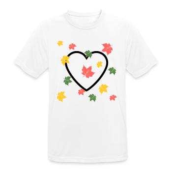 Autumn Love - Men's Breathable T-Shirt - white - Front - AI Model Male 185 dark (185cm)
