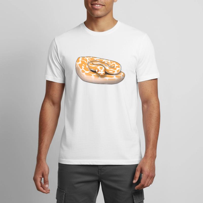 Lavender Albino Königspython (Python regius) Schla Männer T-Shirt atmungsaktiv