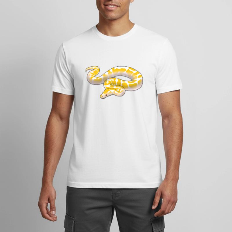 Albino Königspython Python regius ballpython motiv Männer T-Shirt atmungsaktiv