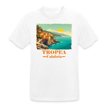 Tropea Kalabrien orange - Männer T-Shirt atmungsaktiv - Weiß - Vorne - AI Model Male 185 dark (185cm)