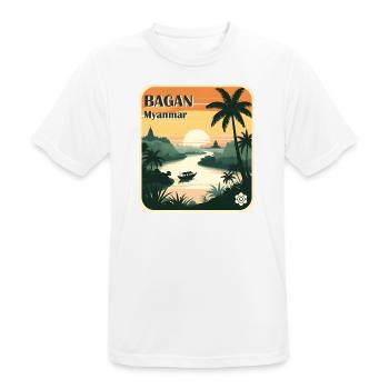 Bagan, Myanmar - Men's Breathable T-Shirt - white - Front - AI Model Male 185 dark (185cm)