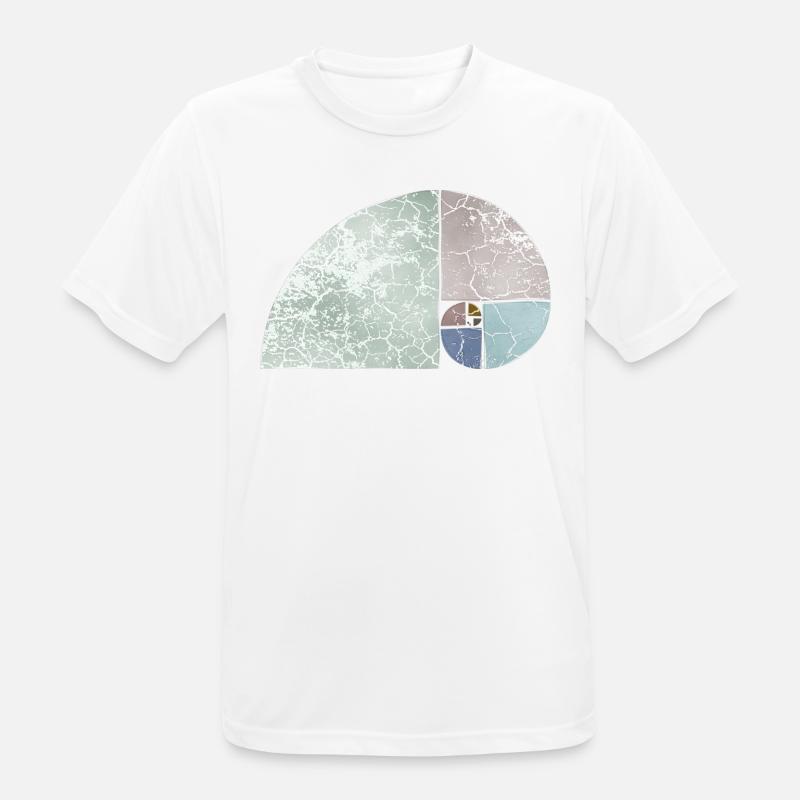 Fibonacci Spiral Sequence - Light Colored 1 - Männer T-Shirt atmungsaktiv - Weiß
