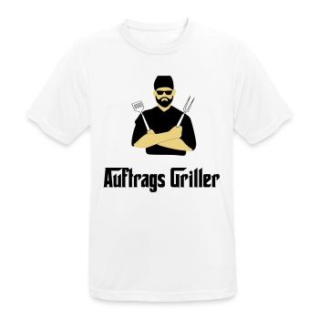 BBQ Grillen - Männer T-Shirt atmungsaktiv - Weiß - Vorne - AI Model Male 185 dark (185cm)