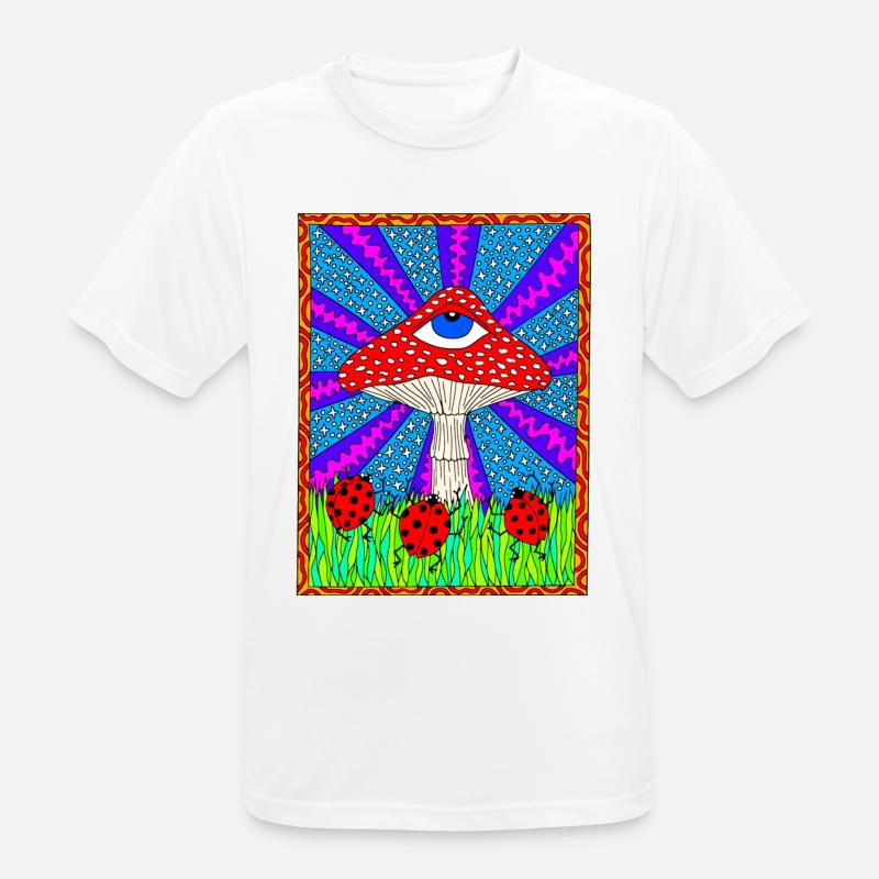 Hippie Magic Toadstool Retro Psychedelic - Men's Breathable T-Shirt - white