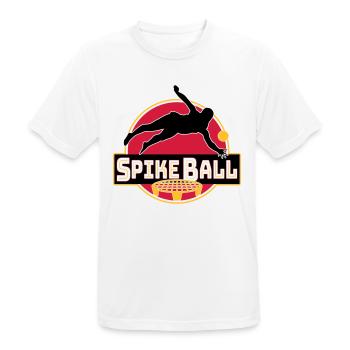 Farbe änderbar-Roundnet Spikeball Spikeballspieler - Männer T-Shirt atmungsaktiv - Weiß - Vorne - AI Model Male 185 dark (185cm)