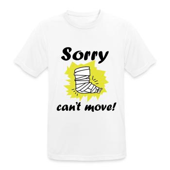 Verletzung Bein gebrochen Gute Besserung Geschenk - Männer T-Shirt atmungsaktiv - Weiß - Vorne - AI Model Male 185 dark (185cm)
