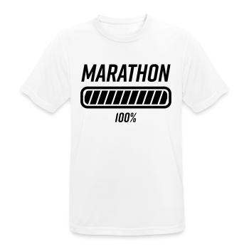 Marathon Marathonläufer Loading Strecke - Männer T-Shirt atmungsaktiv - Weiß - Vorne - AI Model Male 185 dark (185cm)