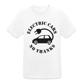 Voitures électriques Non merci - T-shirt respirant Homme - blanc - Devant - AI Model Male 185 dark (185cm)
