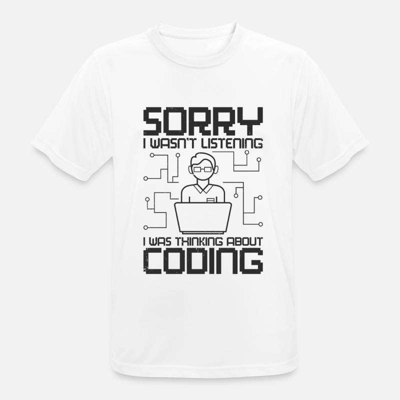 Programmierer Software Web Entwickler Coder Coding - Männer T-Shirt atmungsaktiv - Weiß