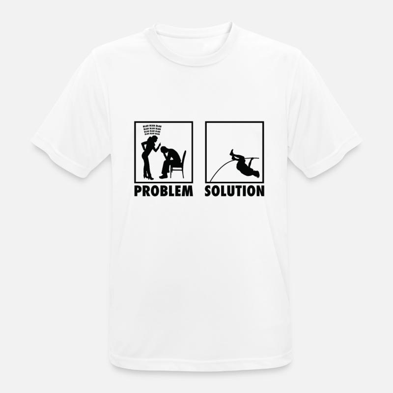 Athletics Athletes Statement Problem Solution. - Men's Breathable T-Shirt - white