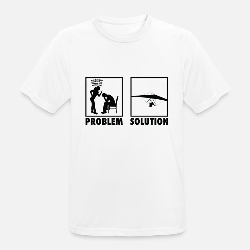Paragliding Paragliders Statement Problem - Men's Breathable T-Shirt - white