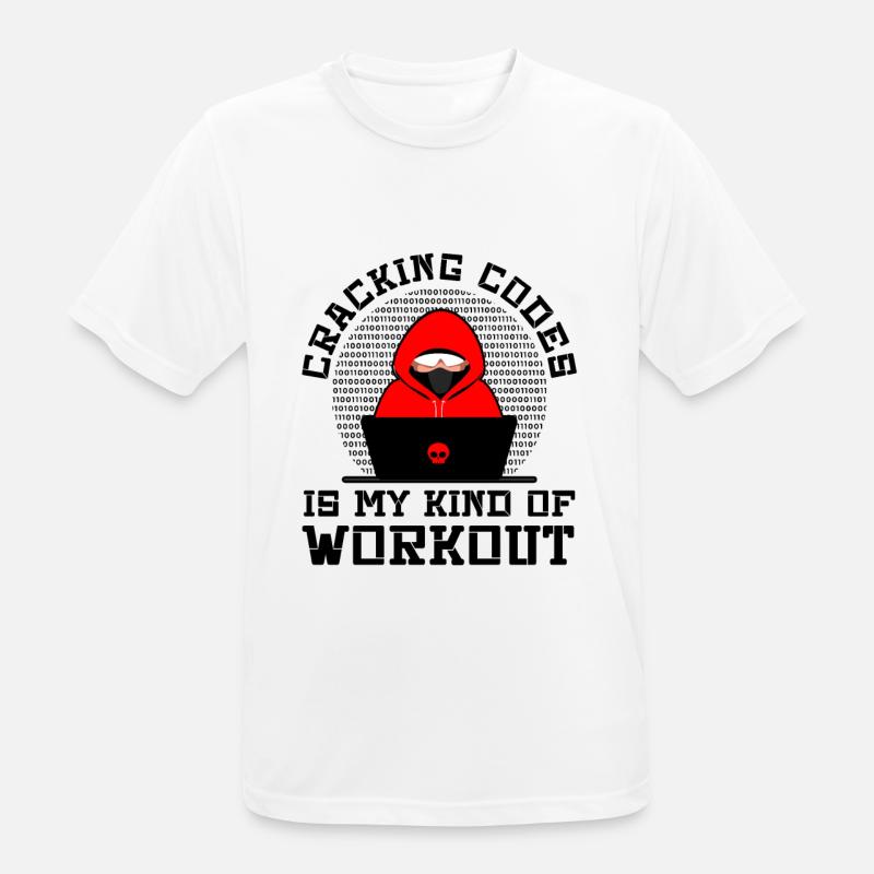 Cybersecurity Professional Hacker Cracking Codes - Männer T-Shirt atmungsaktiv - Weiß