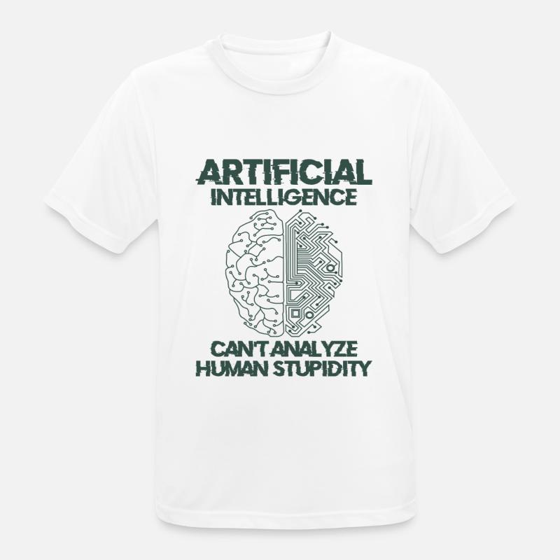 Artificial Intelligence Programmer Brain Human - Men's Breathable T-Shirt - white