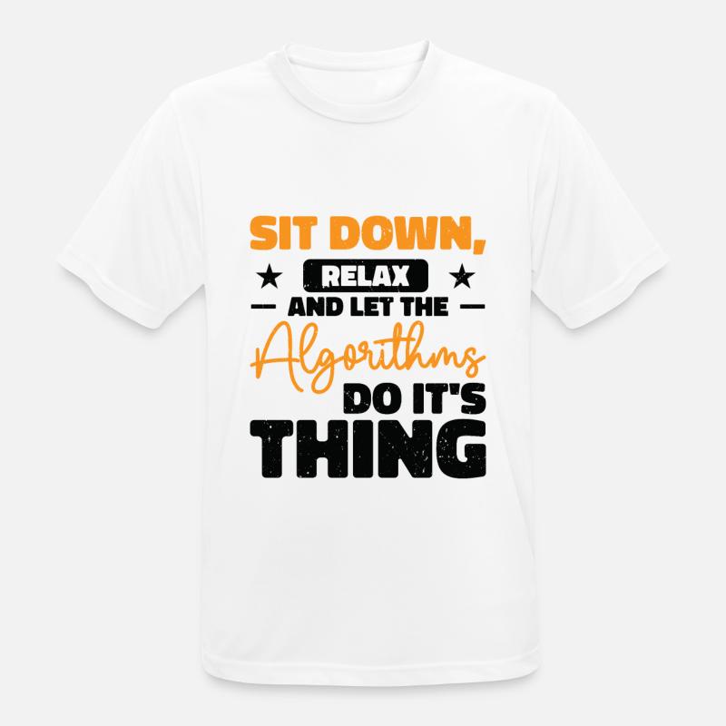 Computer Algorithm Programmer Artificial - Men's Breathable T-Shirt - white