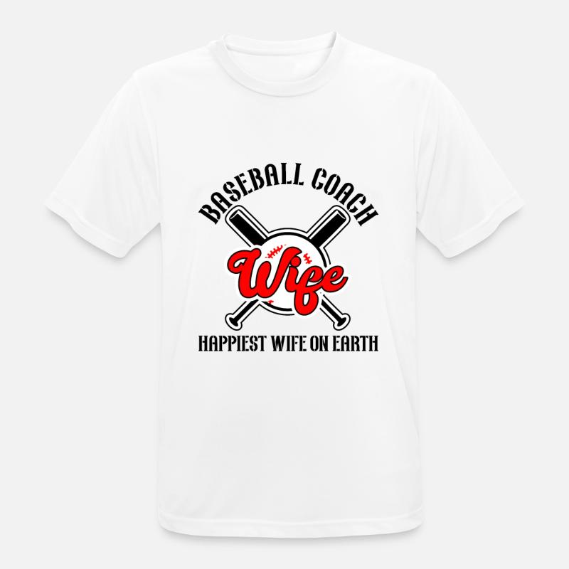 Baseball-Trainerin Ehefrau Berufstätige Mutter - Männer T-Shirt atmungsaktiv - Weiß