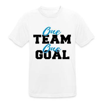 Team Work Goal Sport Team Goal Gift Idea - Men's Breathable T-Shirt - white - Front - AI Model Male 185 dark (185cm)