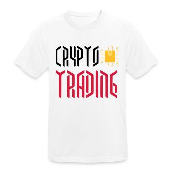 CRYPTOCURRENCIES / Cryptos / KRYPTO TRADING MONNAIE - T-shirt respirant Homme - blanc - Devant - AI Model Male 185 dark (185cm)