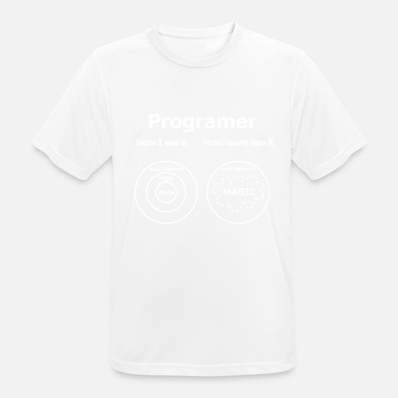 How Programers see their work Programmierer - Männer T-Shirt atmungsaktiv - Weiß