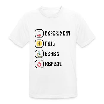 Science Physics Chemistry Experiment - Men's Breathable T-Shirt - white - Front - AI Model Male 185 dark (185cm)