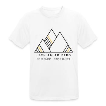 Minimalistisches Lech am Arlberg-Logo - Männer T-Shirt atmungsaktiv - Weiß - Vorne - AI Model Male 185 dark (185cm)