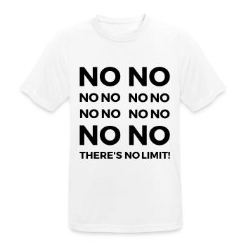 NO LIMIT - Männer T-Shirt atmungsaktiv - Weiß - Vorne - AI Model Male 185 dark (185cm)