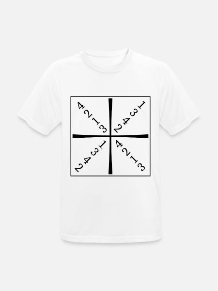 Meyer square - Männer T-Shirt atmungsaktiv - Weiß