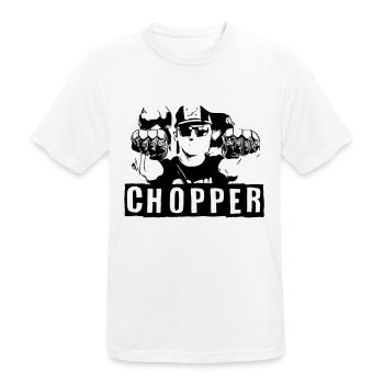 Chopper - Männer T-Shirt atmungsaktiv - Weiß - Vorne - AI Model Male 185 dark (185cm)