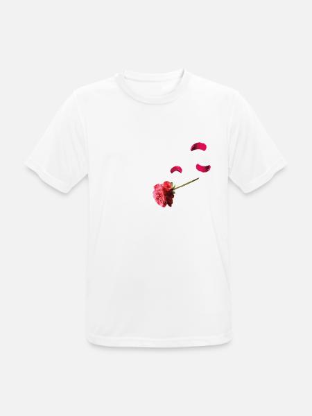 Falling Rose NiK - Men's Breathable T-Shirt - white