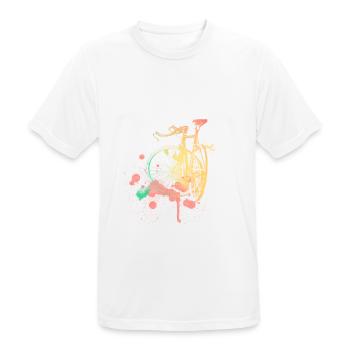 Bike - Men's Breathable T-Shirt - white - Front - AI Model Male 185 dark (185cm)