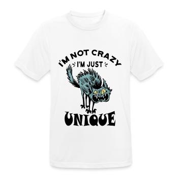 Je ne suis pas fou, je suis juste unique - T-shirt respirant Homme - blanc - Devant - AI Model Male 185 dark (185cm)