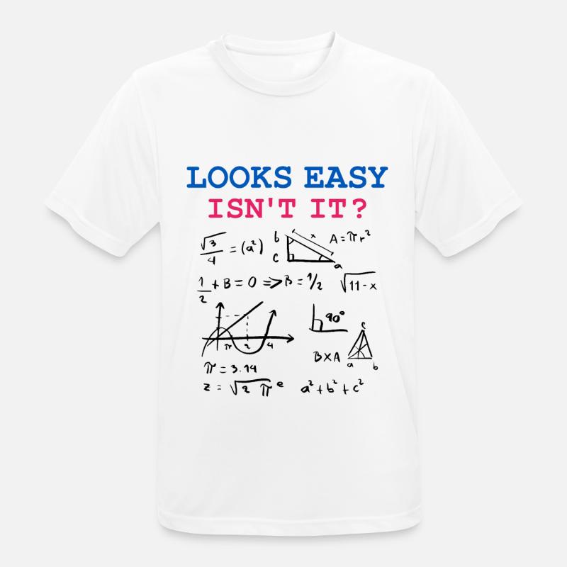 Funny Math Jokes, Physics and Math Formulas - Men's Breathable T-Shirt - white