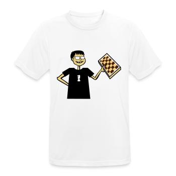 Chess Nerd Hobby Board Game Gift Glasses Cool - Men's Breathable T-Shirt - white - Front - AI Model Male 185 dark (185cm)