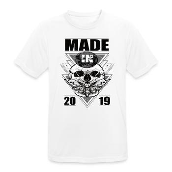 Made in 2019 Vintage Retro Limited Edition - Men's Breathable T-Shirt - white - Front - AI Model Male 185 dark (185cm)