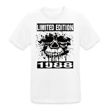 Édition limitée 1988 - T-shirt respirant Homme - blanc - Devant - AI Model Male 185 dark (185cm)