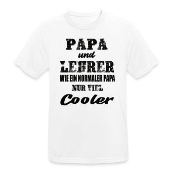 Papa und Lehrer - Männer T-Shirt atmungsaktiv - Weiß - Vorne - AI Model Male 185 dark (185cm)