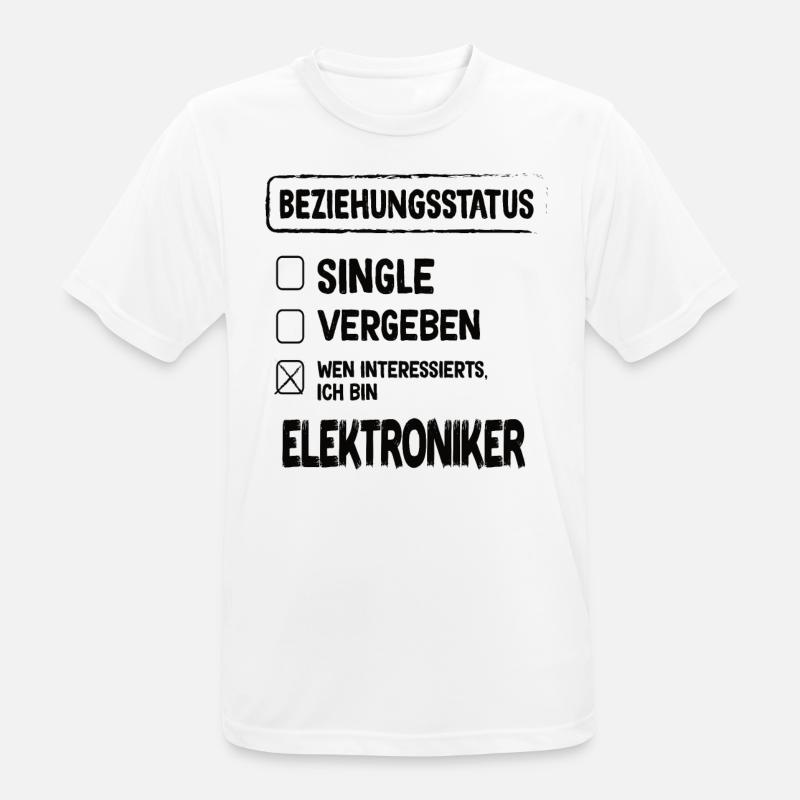 Electronics Technician Relationship Status - Men's Breathable T-Shirt - white