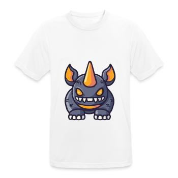 Rhino Halloween Animal - Men's Breathable T-Shirt - white - Front - AI Model Male 185 dark (185cm)
