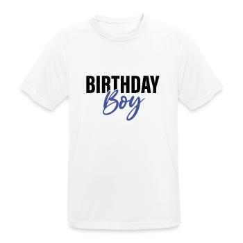 Anniversaire Garçon - T-shirt respirant Homme - blanc - Devant - AI Model Male 185 dark (185cm)