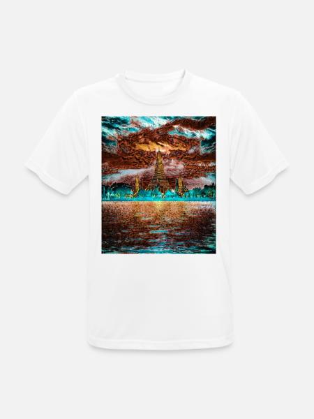 Wat Arun Temple, Bangkok, Thailand - Männer T-Shirt atmungsaktiv - Weiß