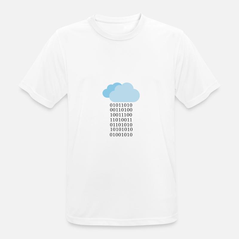 Cloud computing - Binary cloud - Men's Breathable T-Shirt - white