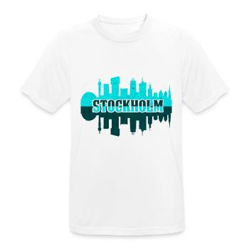 Stockholm Skyline - Men's Breathable T-Shirt - white - Front - AI Model Male 185 dark (185cm)