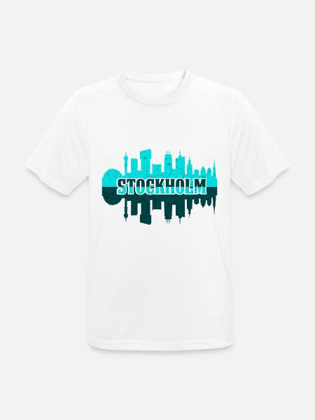 Stockholm Skyline - Men's Breathable T-Shirt - white