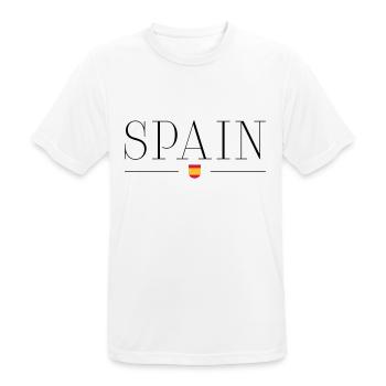 Espagne - T-shirt respirant Homme - blanc - Devant - AI Model Male 185 dark (185cm)