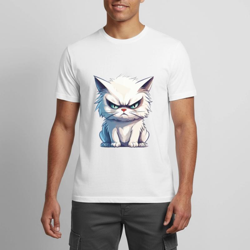 cat grumpy grumpy grumpy meow funny Men's Breathable T-Shirt
