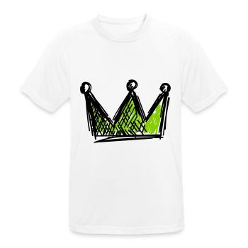 Crown Drawing Sketch - Men's Breathable T-Shirt - white - Front - AI Model Male 185 dark (185cm)