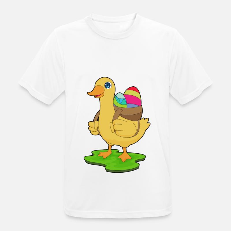 Duck Easter Easter Eggs - Men's Breathable T-Shirt - white