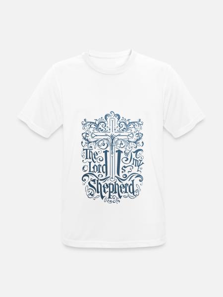 Mein Hirte Jesus Bibelvers - Männer T-Shirt atmungsaktiv - Weiß