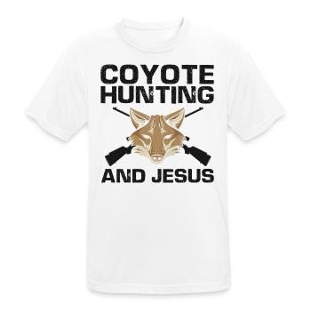 Conception de coyote pour les réacteurs de coyote - T-shirt respirant Homme - blanc - Devant - AI Model Male 185 dark (185cm)